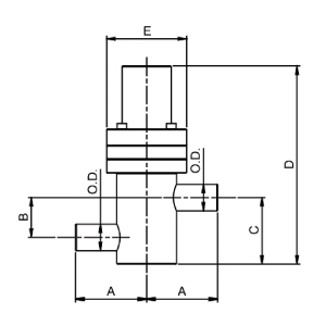 Pneumatic In-line valve-Tube End