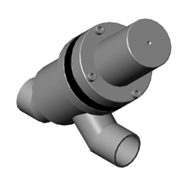 Pneumatic straight-through valve- Tube End
