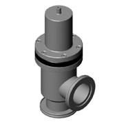 Pneumateic angle valve ISO flange