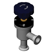 Manual angle valve KF flange