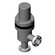 Pneumateic angle valve CF flange