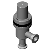 Pneumateic angle valve KF flange
